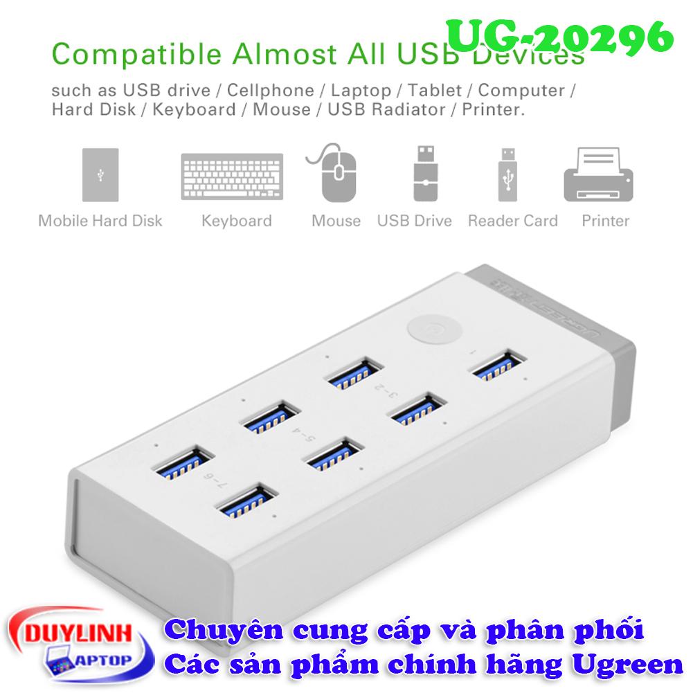 Bộ chia USB 3.0 ra 7 cổng - Hub USB 3.0 Ugreen 20296