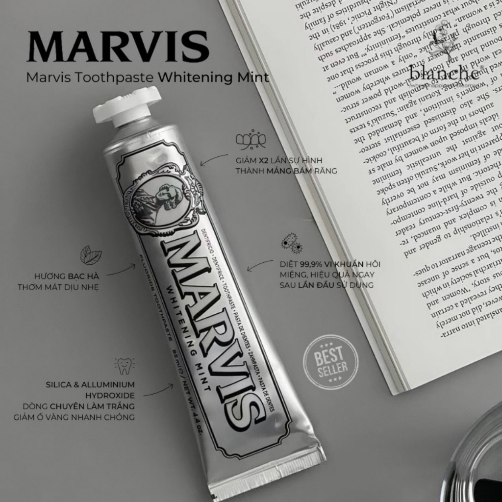 Kem Đánh Răng Marvis Whitening Làm Trắng Răng 85ML
