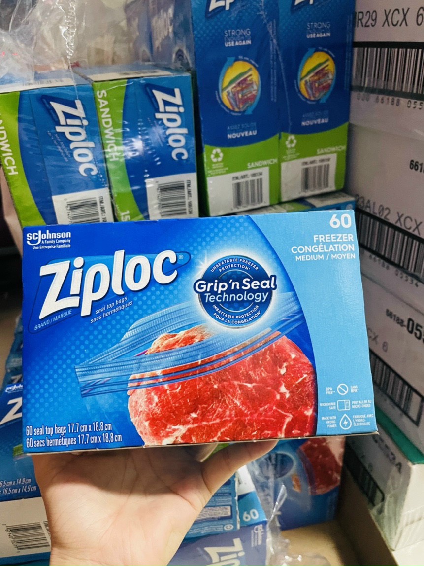 Túi Ziploc Grip 'n Seal bảo quản thực phẩm