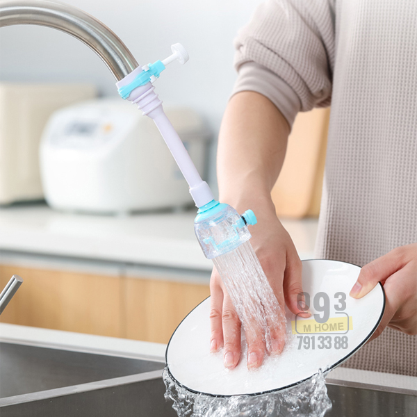 Water Filter Splash KitChen Shower Tap Water Spray Water Saver 360 Rotating Faucet Water Filter Telescopic Water-Saving Nozzle with Filter Faucet Fits Standard Faucets No-Cracking No-Leakage