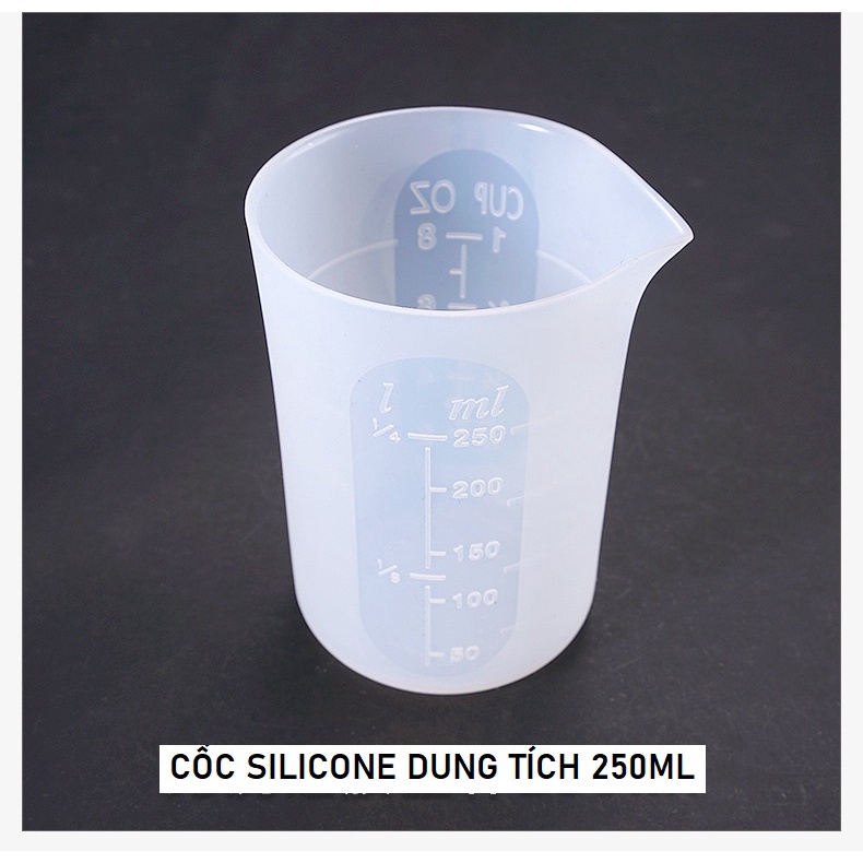 Cốc silicone pha keo Epoxy Resin, cốc silicone 100ml, 250ml