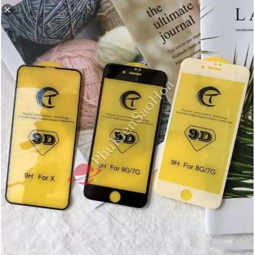 [HCM]Kính cường lực iphone 9D full màn cho Iphone 6/6s/6plus/7/7s/7plus/8/8plus/X/XsMax