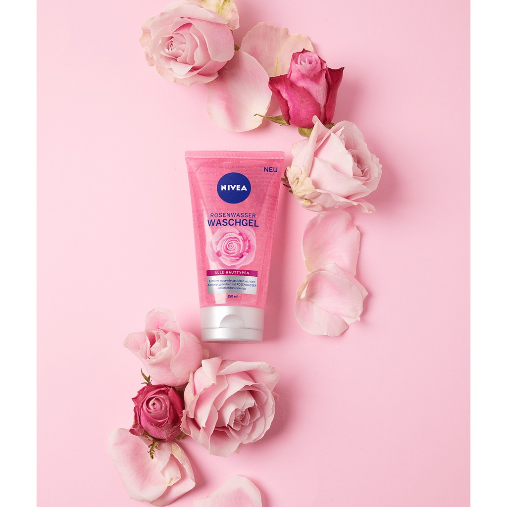 [ HÀNG ĐỨC CHÍNH HÃNG ] Sữa Rửa Mặt Nivea Hoa Hồng, 150ml