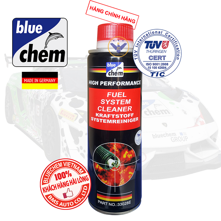 Vệ sinh buồng đốt ô tô máy xăng, xe máy Bluechem Fuel System Cleaner 250ml