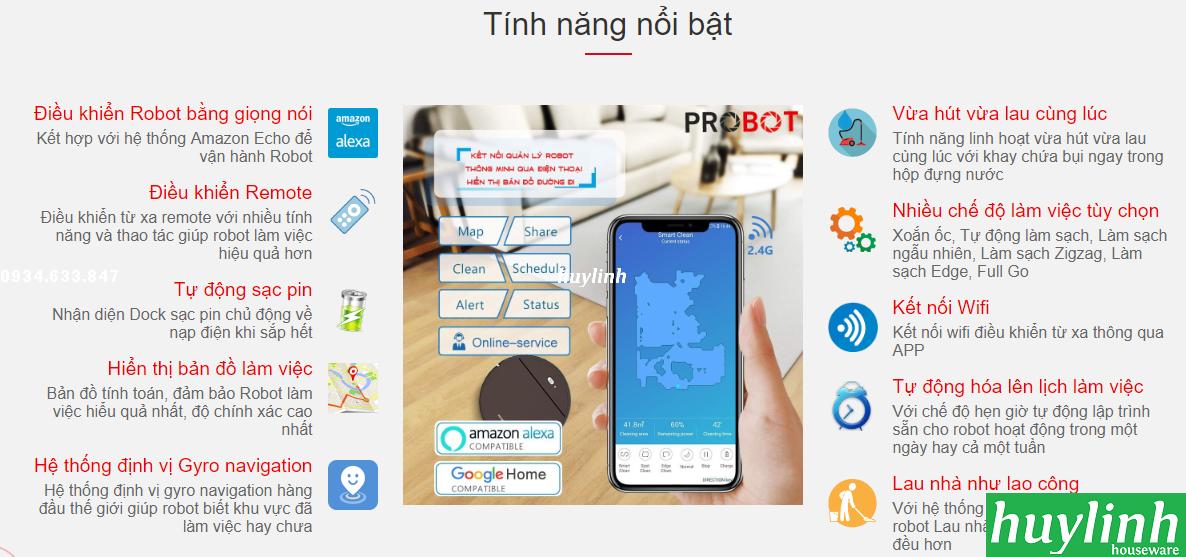 [HCM][Trả góp 0%]Robot hút bụi lau nhà Probot Nelson A7 Hybrid