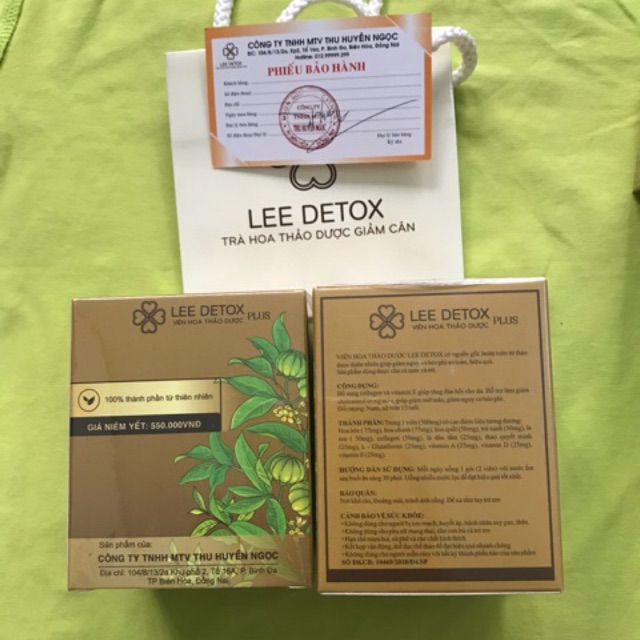 Viên Hoa Thảo Dược Lee Detox Plus - Giảm Cân An Toàn