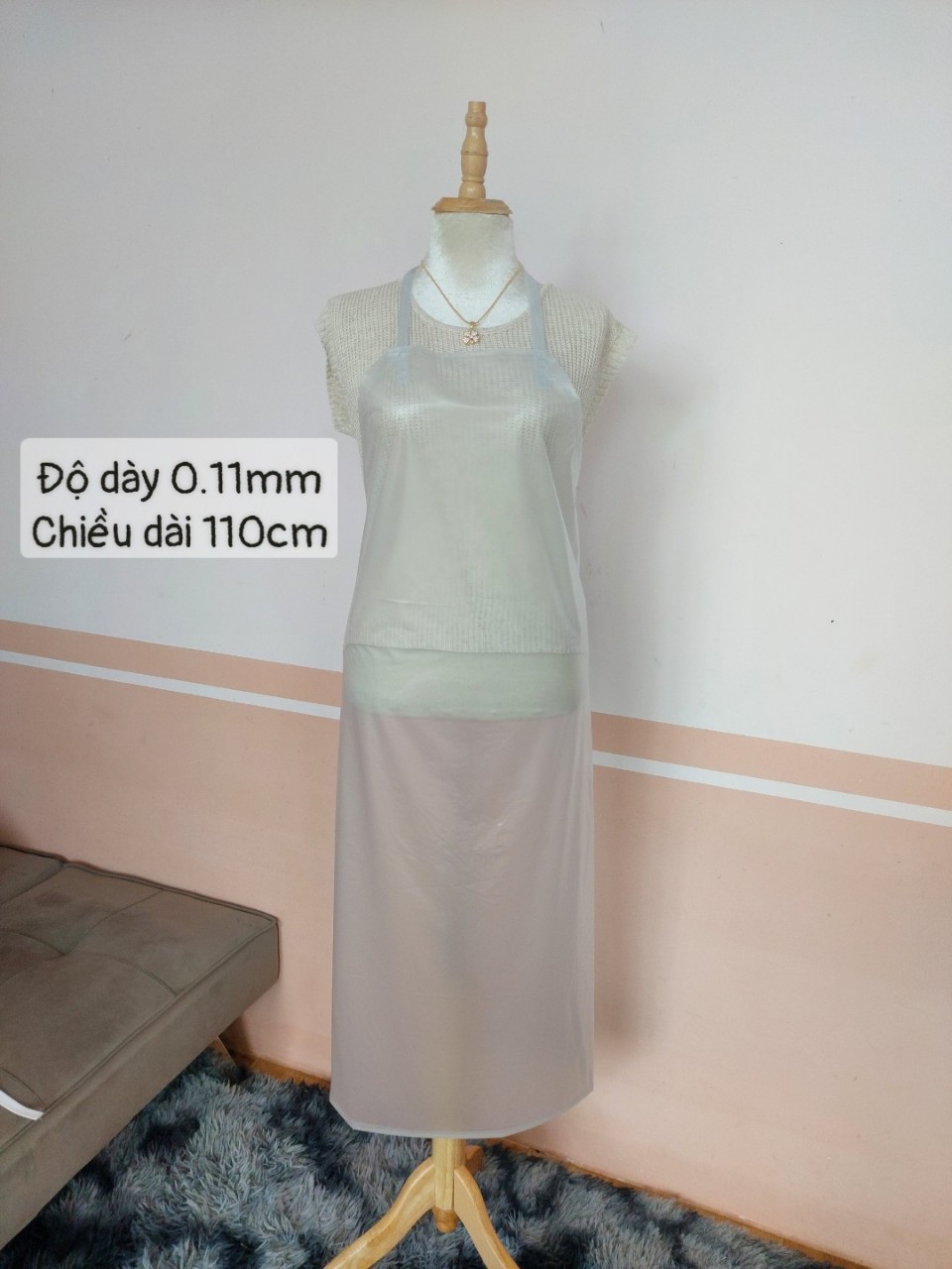 Tạp dề nhựa trong, chống thấm nước tuyệt đói