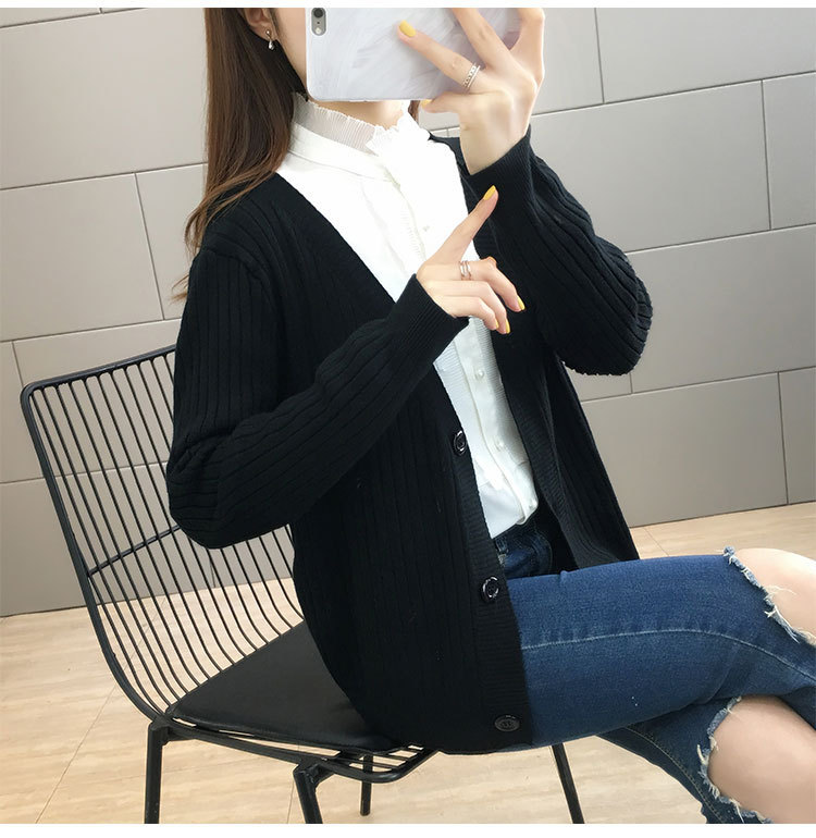 ÁO KHOÁC LEN NỮ CỔ V