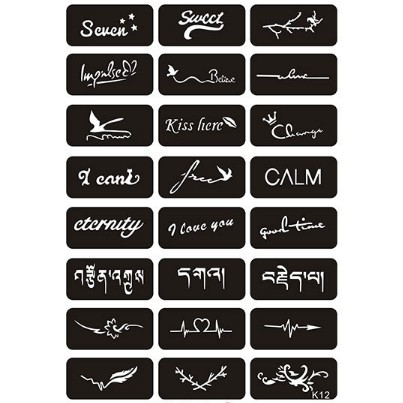 KHUÔN VẼ HENNA DÙNG NHIỀU LẦN( INBOX CHỌN KHUÔN)