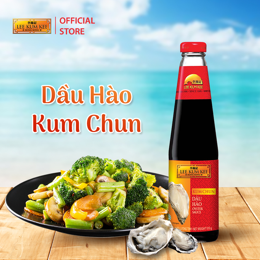 [Đơn 150K Tặng Gói Sốt] Combo 2 chai dầu hào LEE KUM KEE KUM CHUN OYSTER SAUCE chai thủy tinh 510 gram