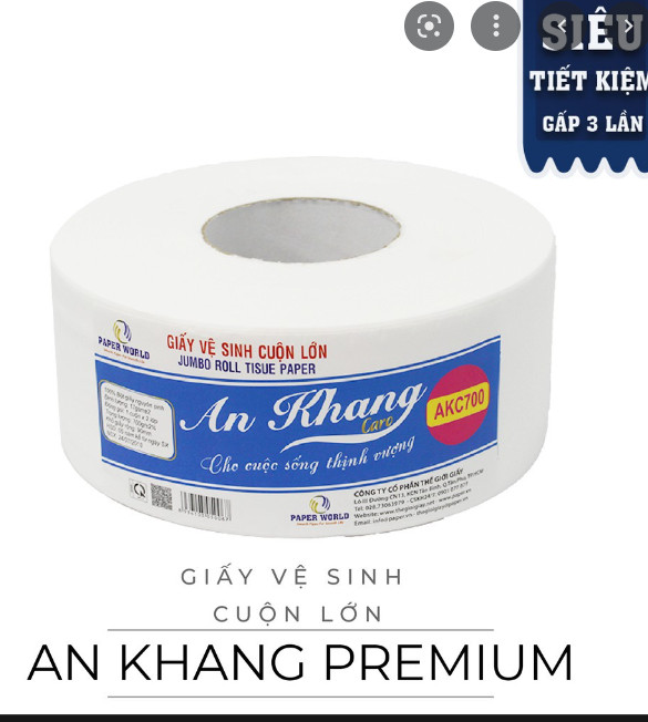 Giấy Vệ Sinh Cuộn Lớn An Khang Caro500 (AKC500)