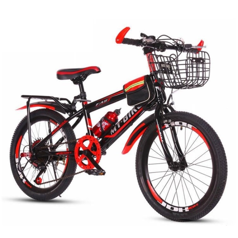 Xe đạp trẻ em, Xe đạp cho bé 6-12 tuổi kiểu dáng thể thao Size 20 inch (Có giỏ, gác baga, bình nước)