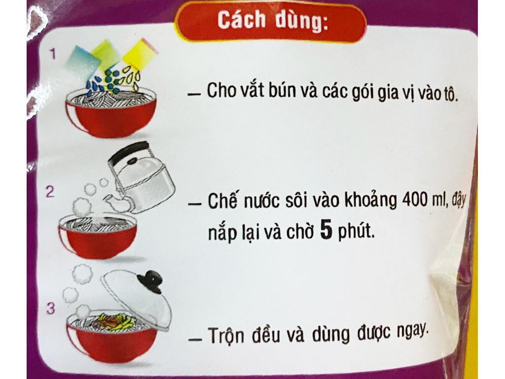 Thùng 30 gói bún bò huế Hằng Nga 73g