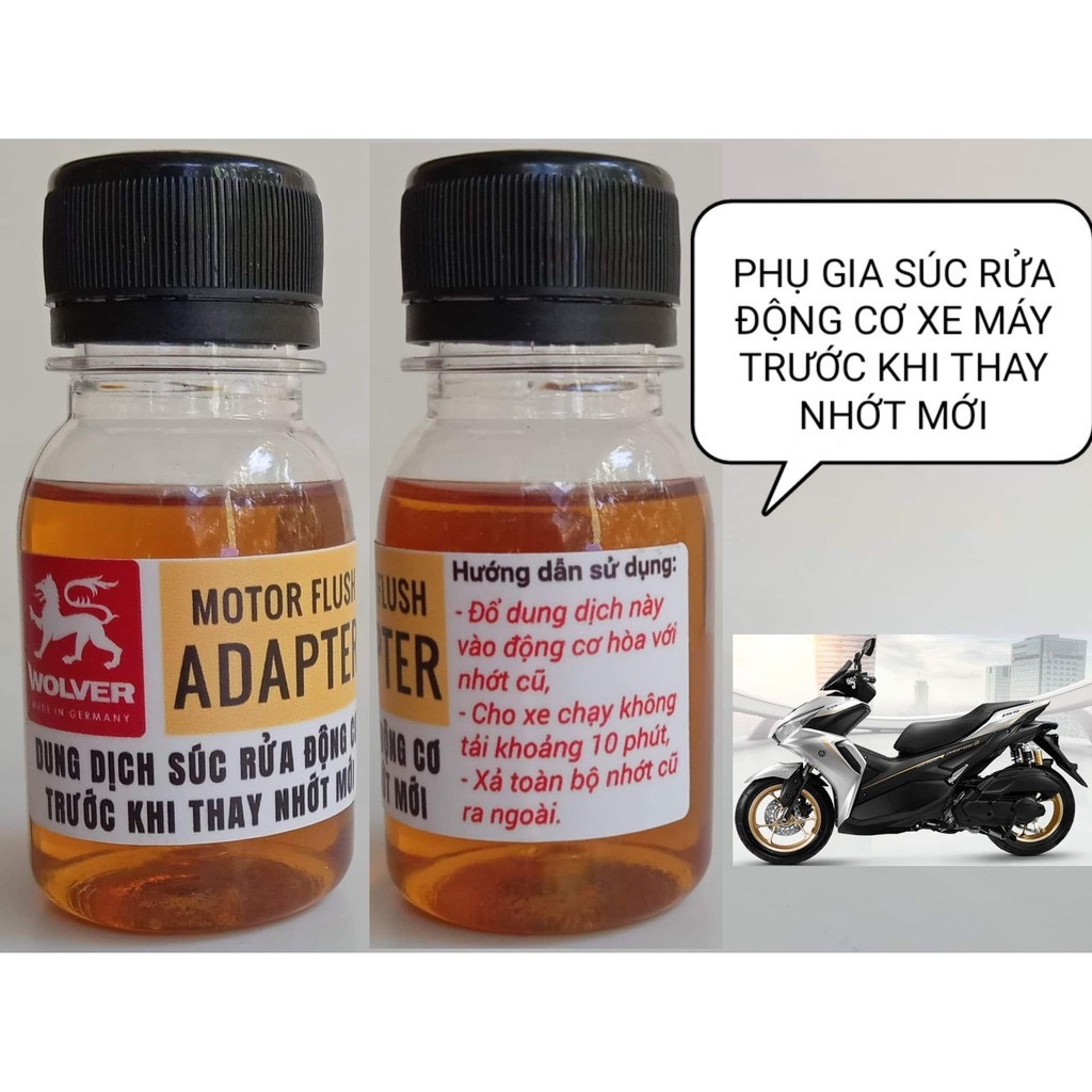 Phụ gia súc động cơ xe máy Wolver MOTOR FLUSH ADAPTER 50ml