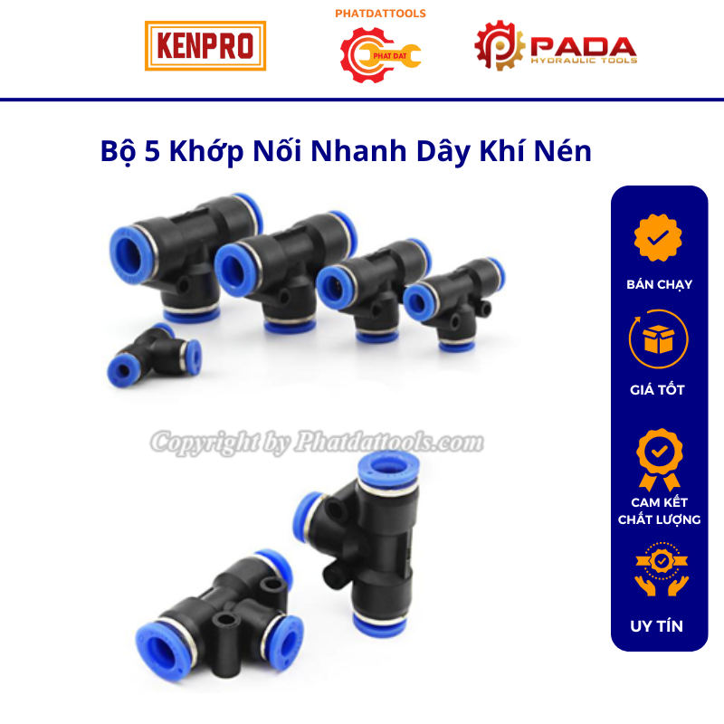 Pneumatic rope quick coupler set of 5