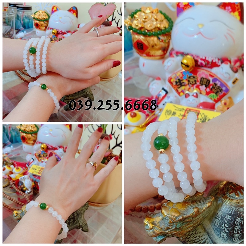 [ Ảnh Thật ] Chuỗi vòng đá 108 hạt tặng kèm hộp đựng cao cấp