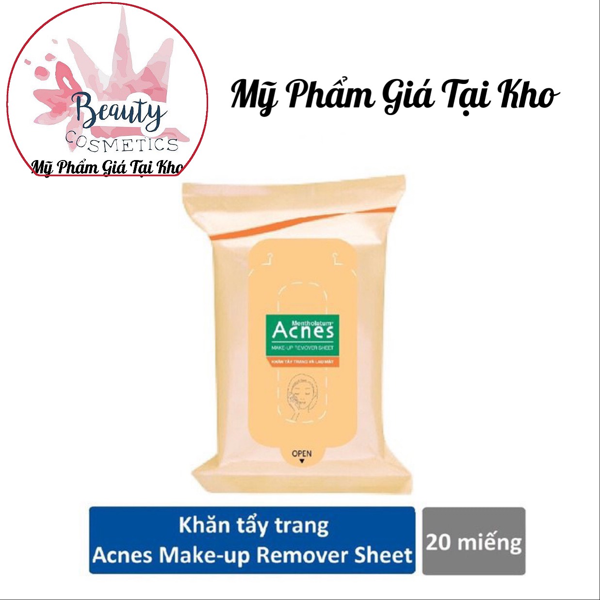 Bịch 20 Miếng Khăn Giấy Tẩy Trang ACNES Make Up Remover Sheet