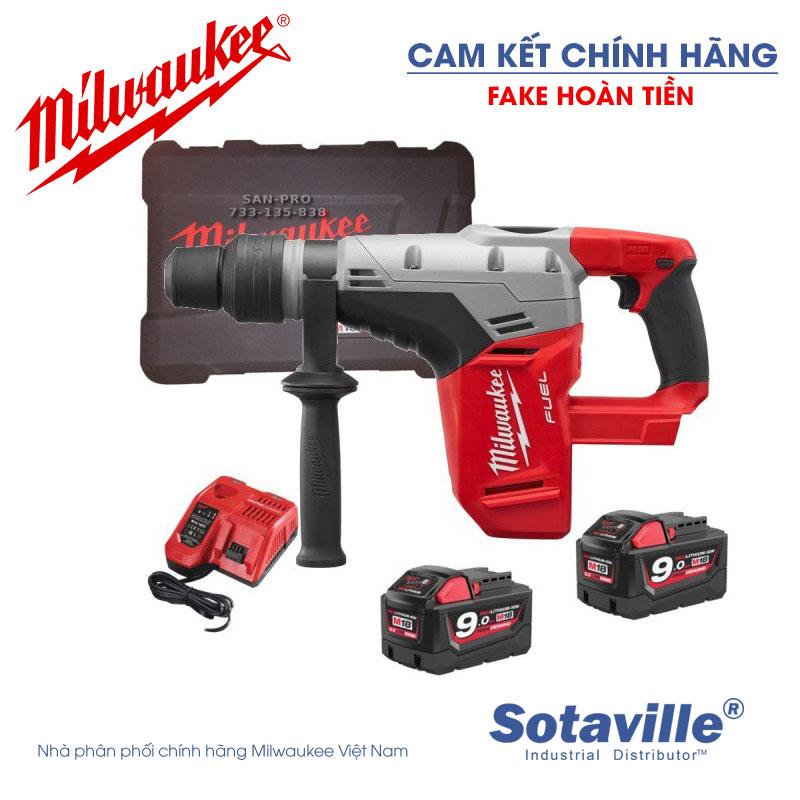 MÁY KHOAN BÚA MILWAUKEE M18 CHM-902C (full pin sạc)