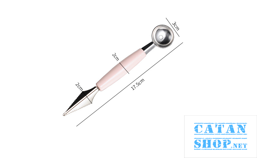 [HCM]Dụng cụ Gọt Tỉa Hoa Quả 2 Đầu  Muỗng Múc Trái Cây kem GD299-Muctraicay
