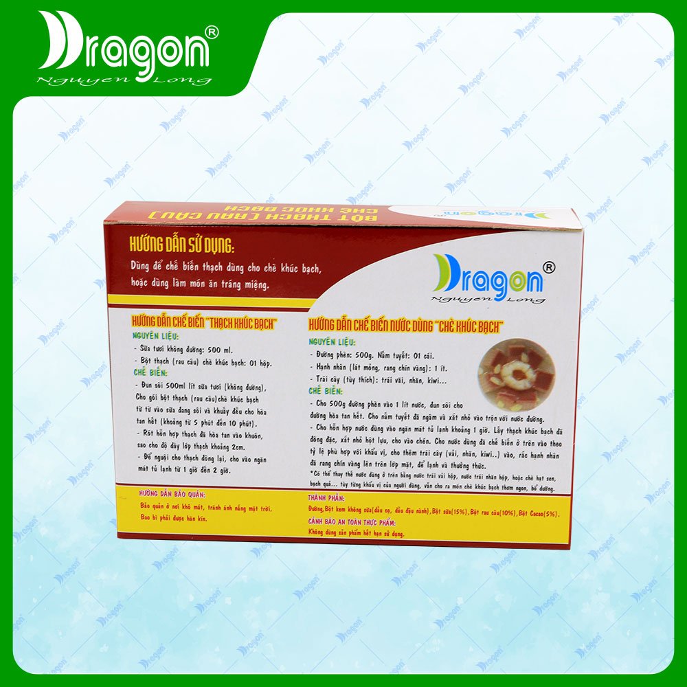 Bột Thạch Chè Khúc Bạch Socola Dragon 106gram