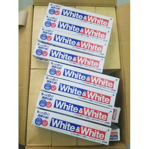 Kem đánh răng trắng răng White And White Lion (150g) Nhật Bản