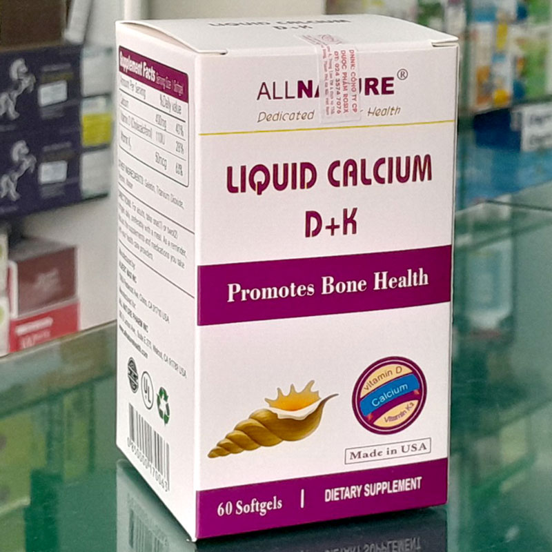 Liquid Calcium D+K, hỗ trợ bổ sung canxi, vitamin D3