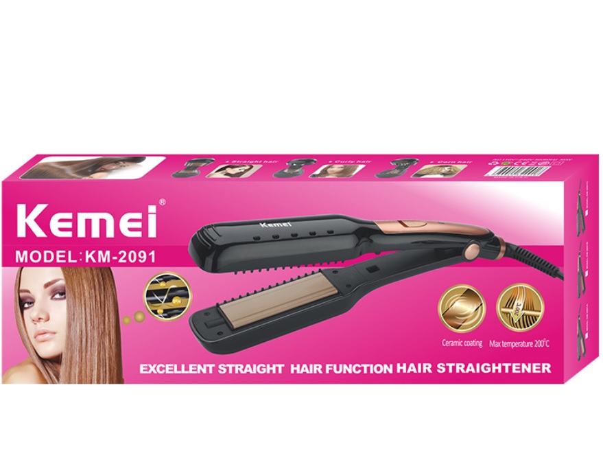 [HCM]Máy Duỗi Thẳng Kẹp Cúp Tóc Kemei 2091