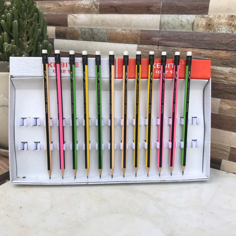 10 Bút chì 2B đầu gôm Elephant [VPP Trí Đức ]