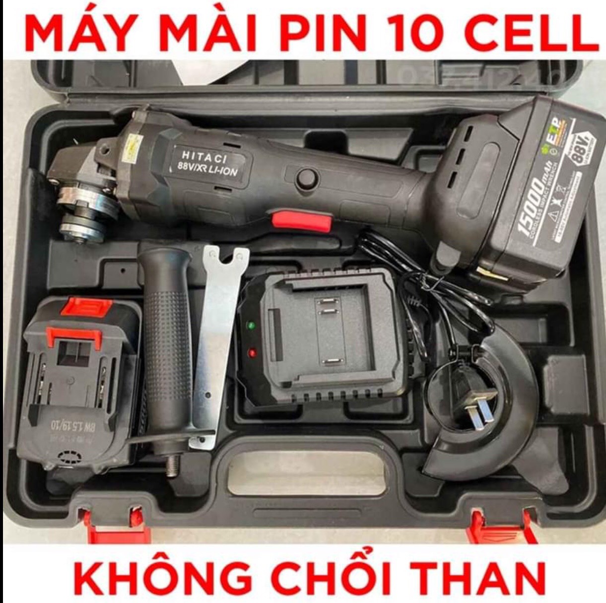MÁY MÀI,MÁY CẮT PIN HITACHI 118V HÀNG CHUẨN PIN 10CELL