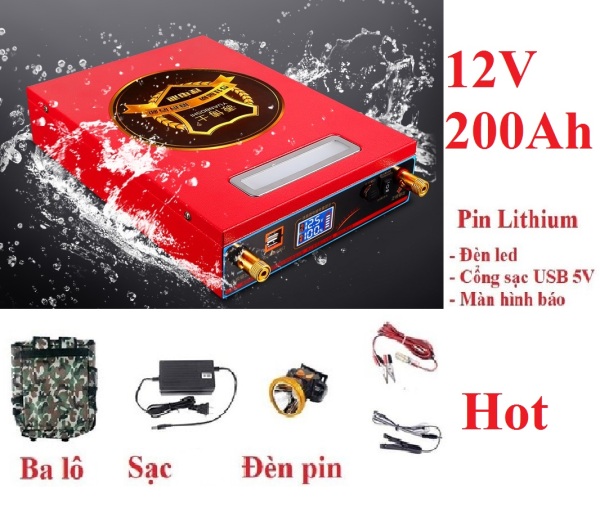 Bảng giá Bình Pin lithium 12V - 200Ah - Pin lithium 12V - 200Ah
