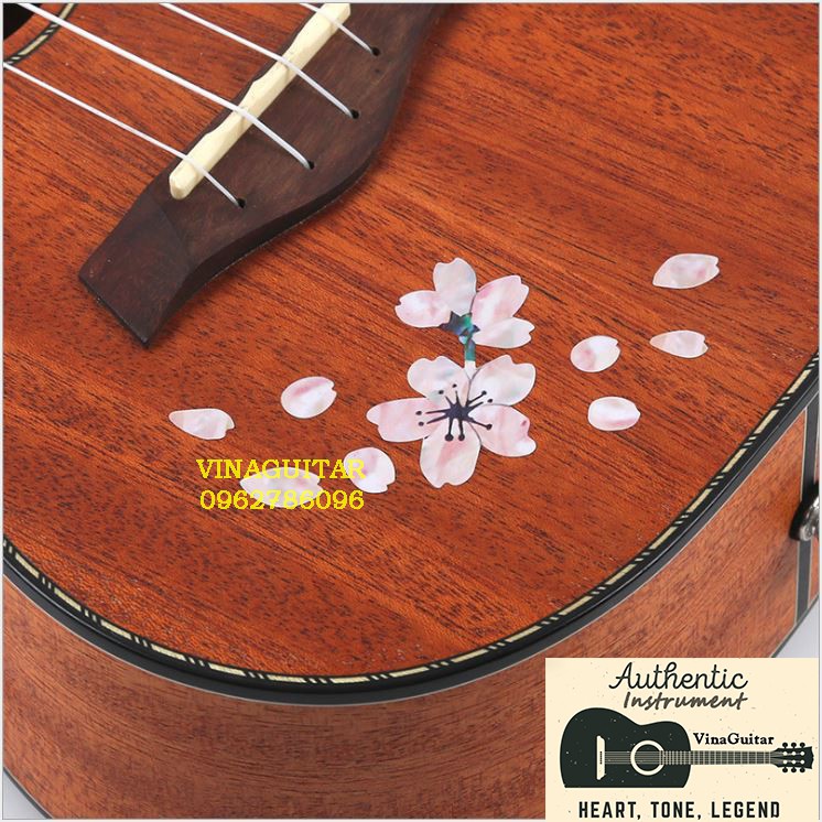 Dán Khảm Trang Trí Đàn Guitar Ukulele Hình Hoa Anh Đào MS12