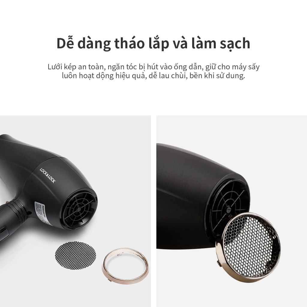 Máy sấy tóc LocknLock màu đen 220-240V ENA146BLK - HAPOS