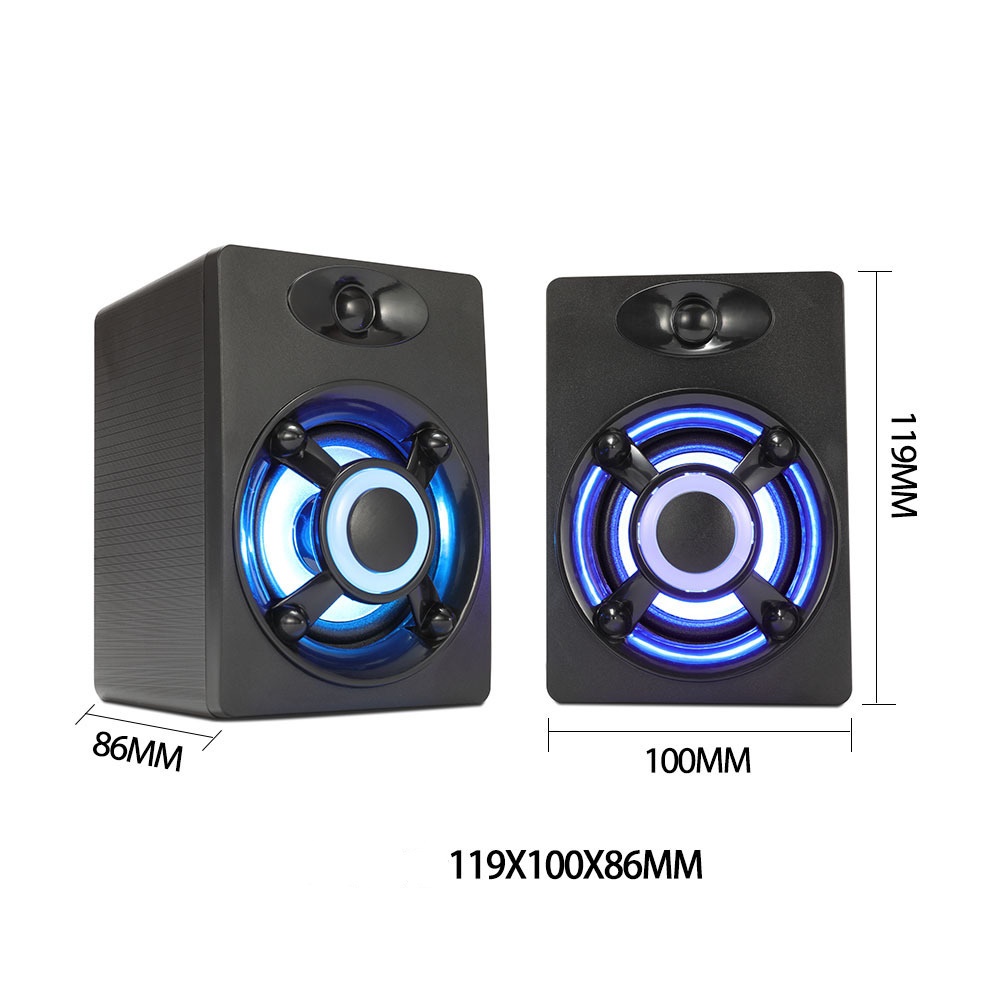 Loa Máy Tính Loa 2.0 T-Wolf S1 Led 7 Màu