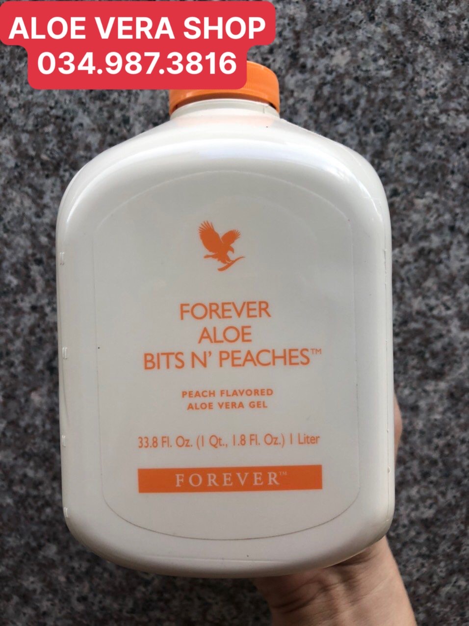 Nước lô hội nước ép quả đào forever aloe bits n peaches forever 077flp - 077forever - 077lohoi