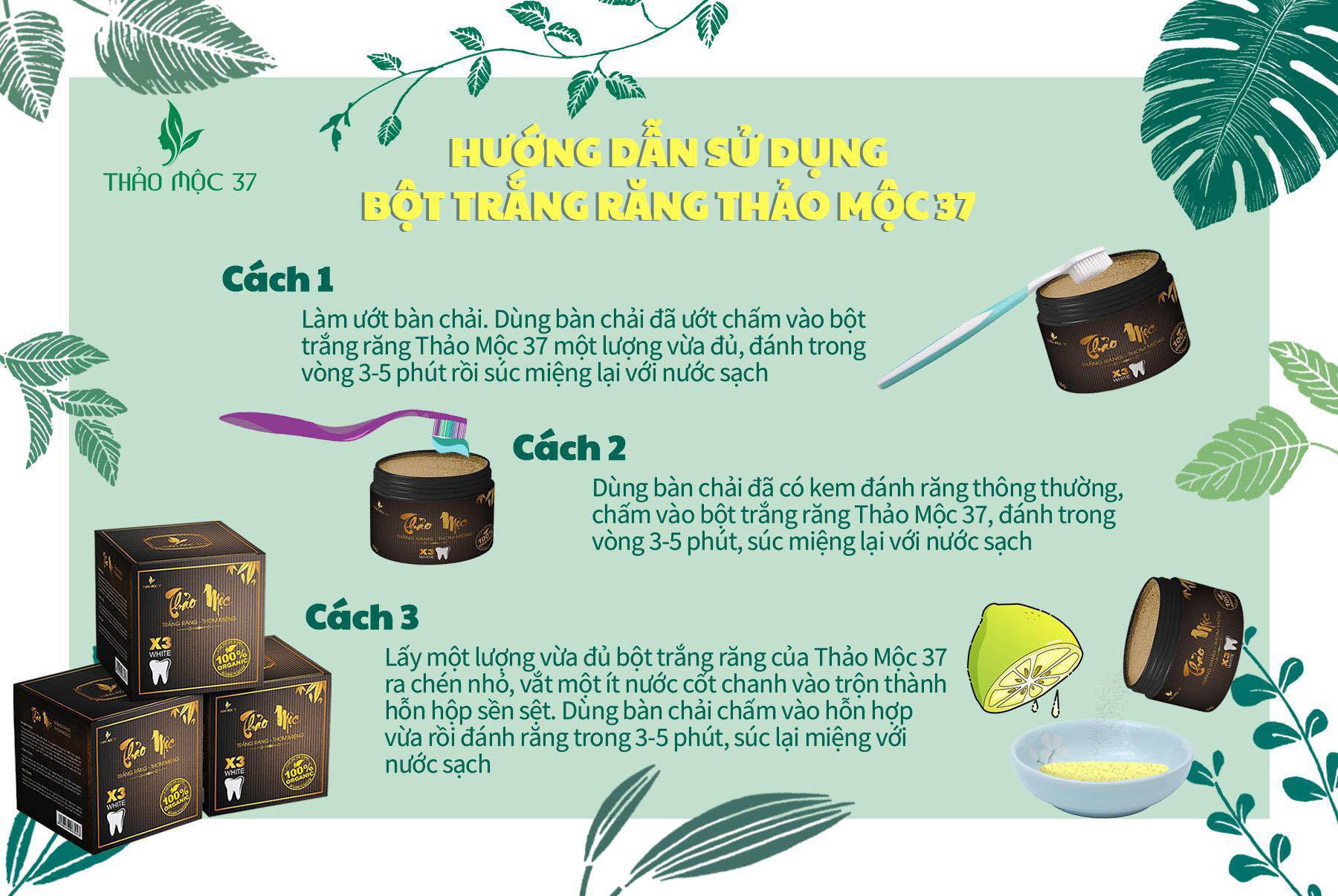 Bột trắng răng thảo mộc 37