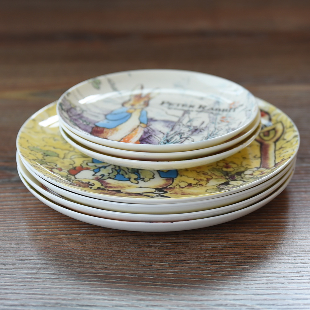 Bộ chén đĩa ăn cơm Peter Rabbit set 20 món gốm sứ cho gia đình hình các Chú Thỏ Đáng Yêu
