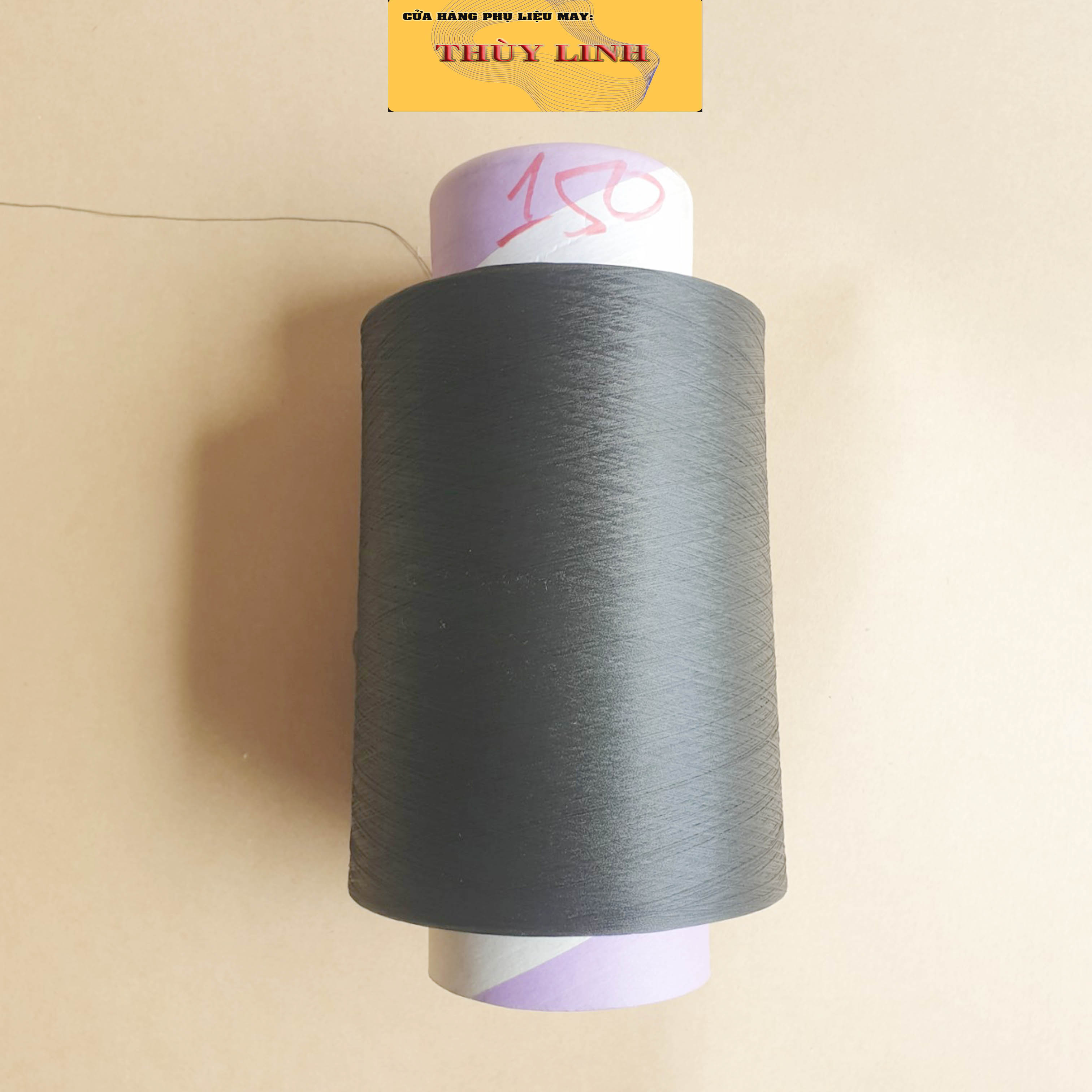 Tơ Đen vắt sổ 150 (SD150/48), 600 gram/ cuộn