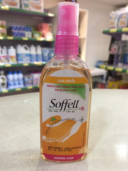 Xịt chống muỗi Soffell hương Cam 80ml