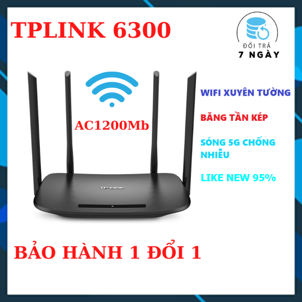 Bộ phát wifi TPLink 4 râu 6300/5620 Sóng Xuyên Tường - Modem Wifi băng tần kép chuẩn AC 1200 Mbps | Router wifi 2 băng tần sóng 5G - USED