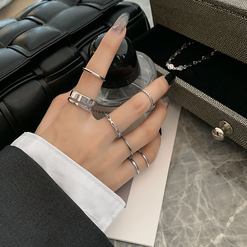 [HCM]Set nhẫn 7 món phong cách midi ring mới lạ