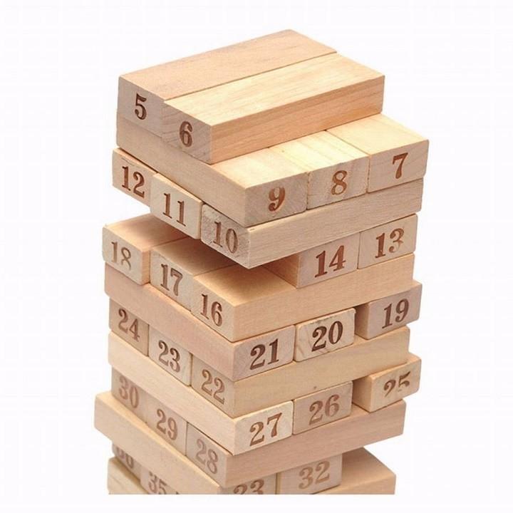 Rút gỗ số cỡ lớn 48 pcs boardgame thử thách