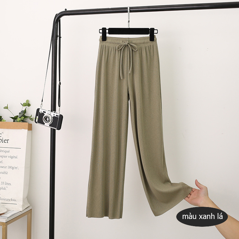 Quần ống rộng lụa băng nữ, quần ống rộng lưng cao phong cách hàn quốc, quần ống suông, quần âu ống đứng