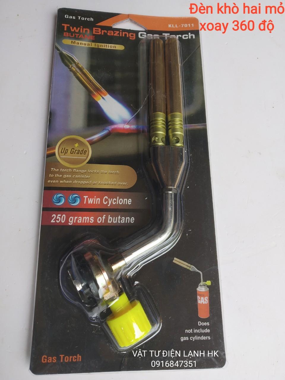 Đèn khò hàn gas mini đôi - hai mỏ - 2 mỏ