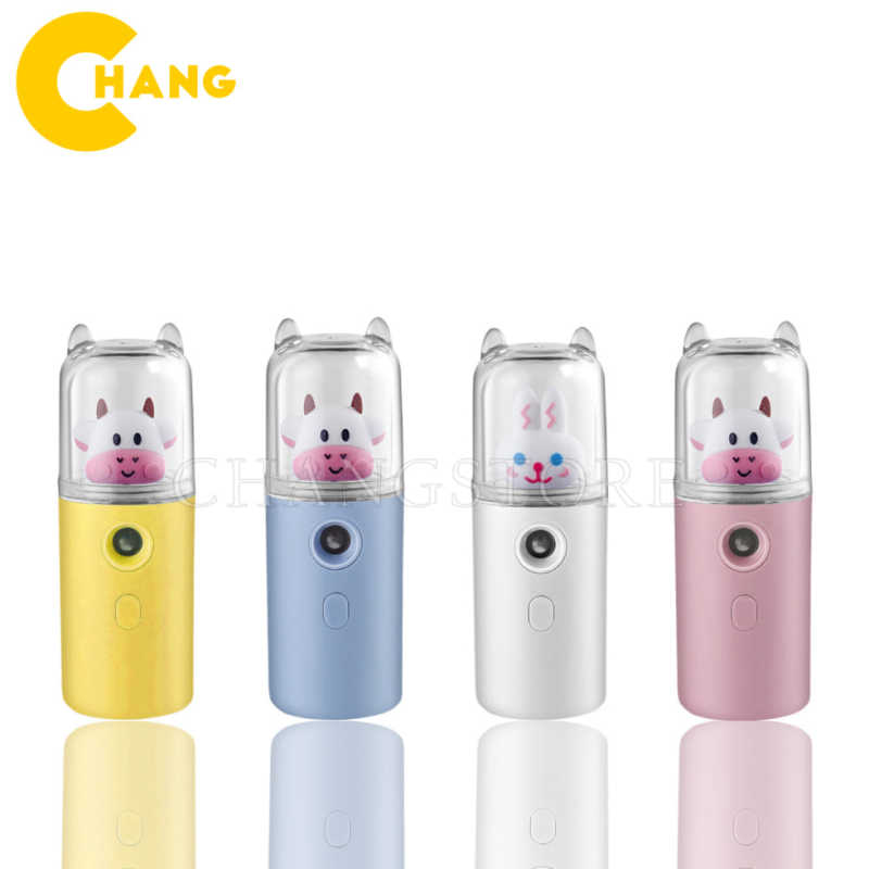 Máy xịt khoáng Nano mini cầm tay hình thú , Máy phun sương xông hơi mặt mini cầm tay hình thú dễ thương hỗ trợ xịt khoáng cấp ẩm tức thì sạc USB giá rẻ