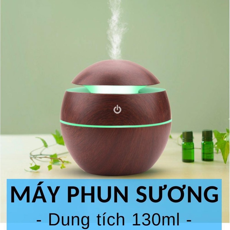 Máy xông tinh dầu - Máy phun sương khuếch tán tinh dầu - Máy tạo độ ẩm phun sương và xông tinh dầu có đèn led