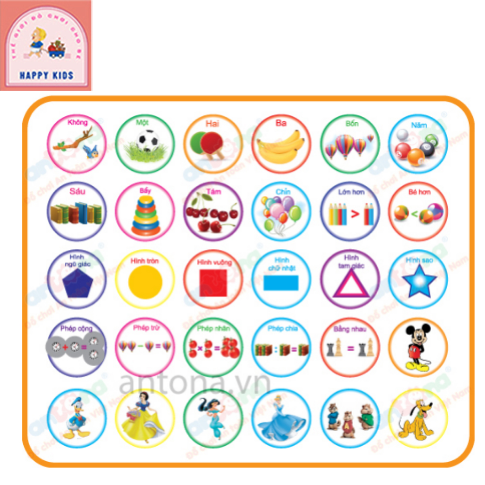 Bảng Chữ Số 5 in1 Antona [Hàng Việt Nam chất lượng cao]