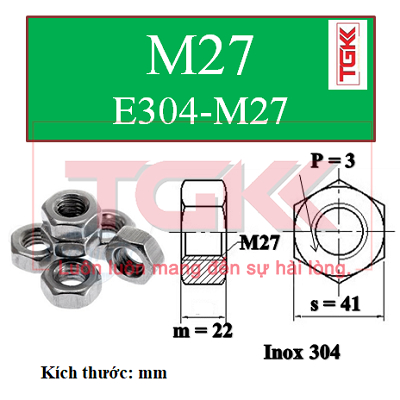 Đai ốc inox 304