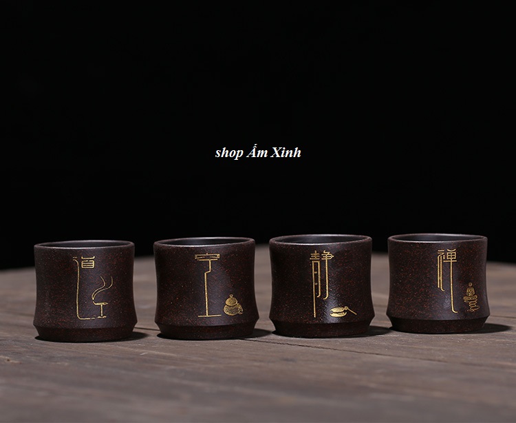 Chén tử sa Nghi Hưng (Bộ 04 chén)