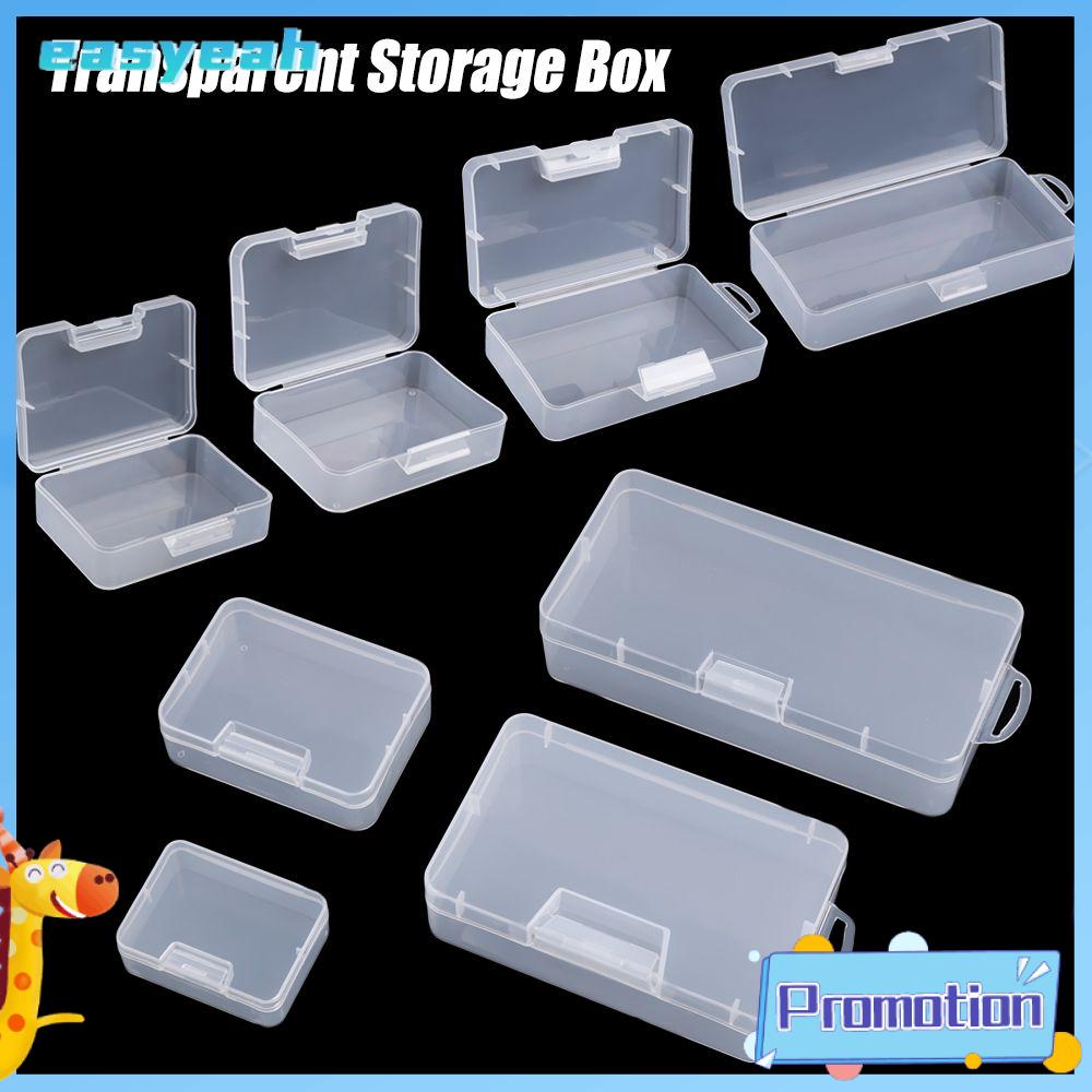 4 Sizes Small Square Clear Plastic Storage Box For Jewelry Diamond Embroidery Craft Bead Pill Home Storage Supply