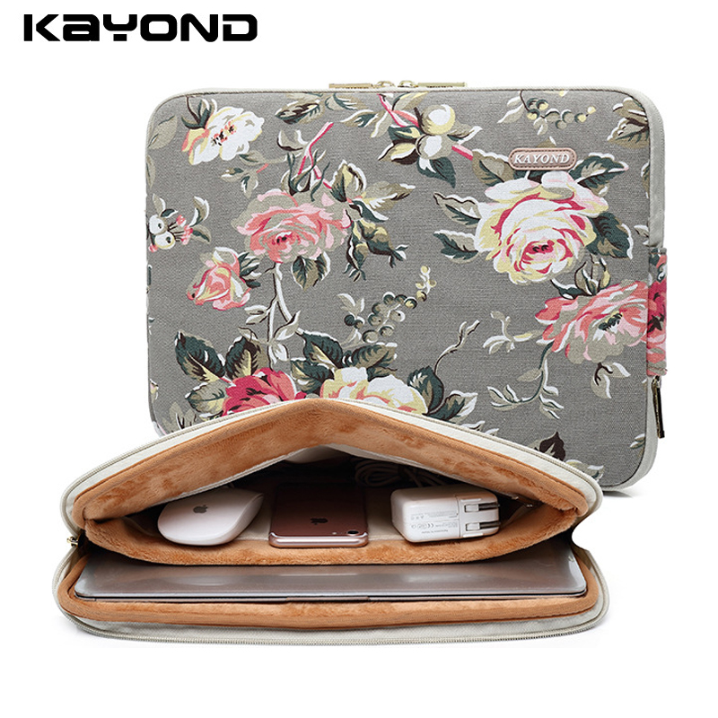 [HCM]Túi chống sốc Laptop Macbook 15.6 inch KAYOND 2 ngăn kèm dây kéo sạc ngoài họa tiết Bohemia